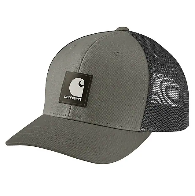 Carhartt Rugged Flex Twill Mesh Back Logo Patch Cap - Dusty Olive