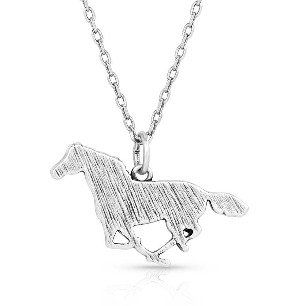 Montana Silversmiths Running Horse Pendant Necklace