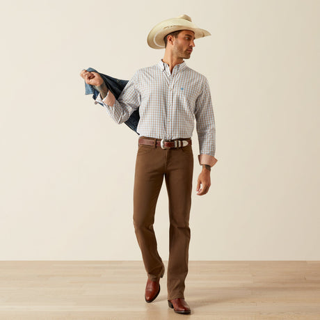 10054665 Mns Wf Brendan Fitted Shirt - Light Brown Light brown