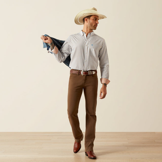 10054665 Mns Wf Brendan Fitted Shirt - Light Brown Light brown