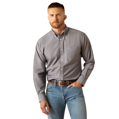 10058804 Mns Wf Solid Shirt - Grey Grey