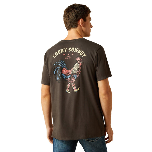 10058894 Mns Cowboy Cocky T-shirt - Vintage Black Vintage black
