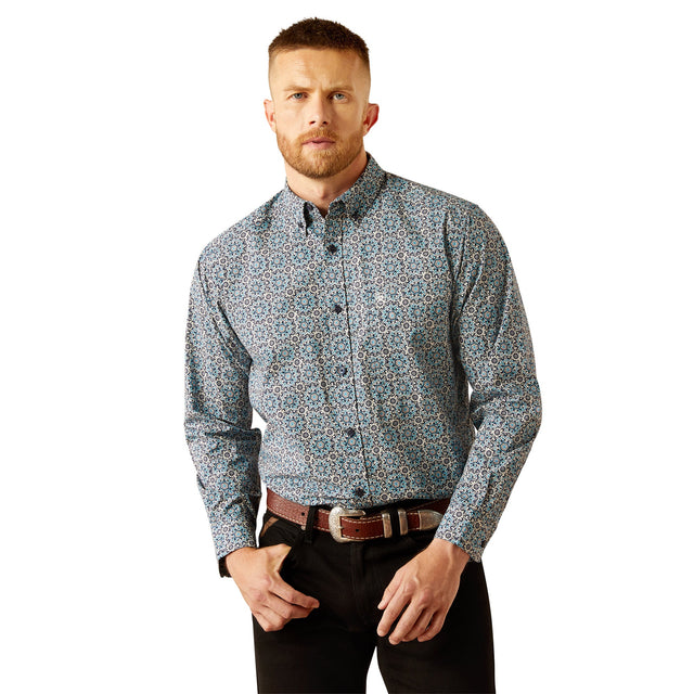 10058967 Mns Santiago Classic Fit Shirt - Dark Teal Dark teal