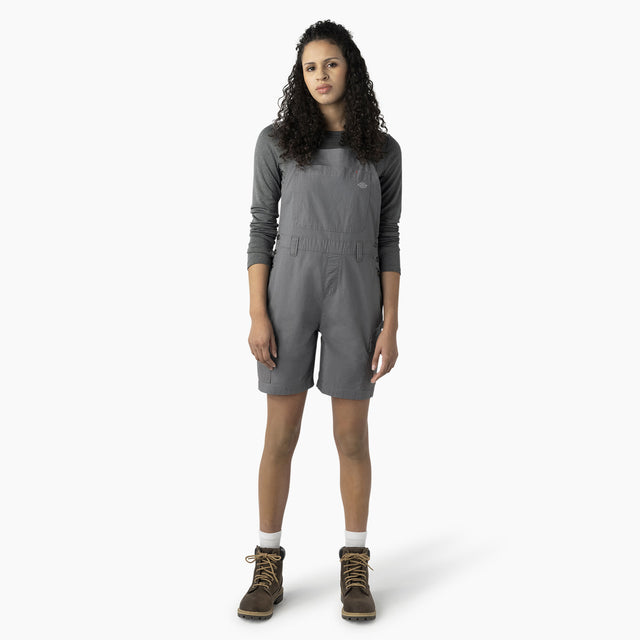 Dickies Women's Cooling Ripstop Bib Shortalls Graphite