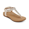 Aetrex Women's Marni Adjustable T Strap Sandal - Ivory Ivory