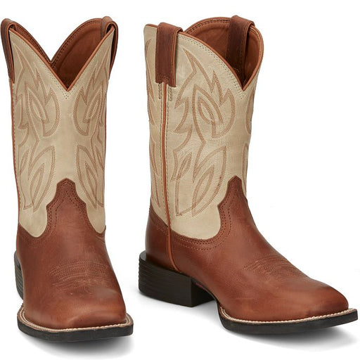 Justin Men's Canter 11" Western Boot Whiskey Cowhide