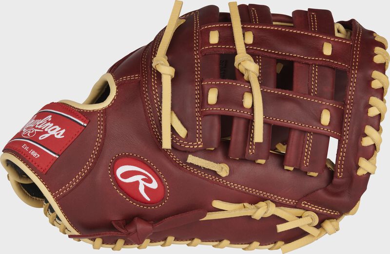 RAWLINGS Sandlot Series 12.5In First Base Mitt LH Sherry camel