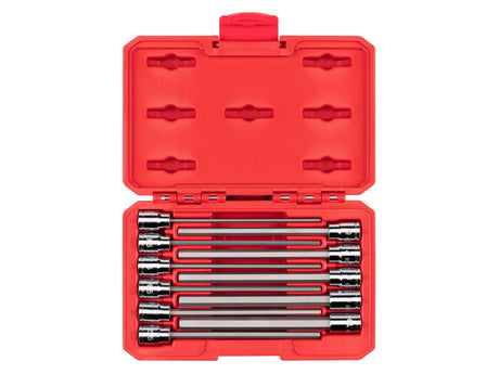 Tekton 11-Piece 3/8 Inch Drive Long Hex Bit Socket Set (3-10 mm) 3/8IN / 11PC