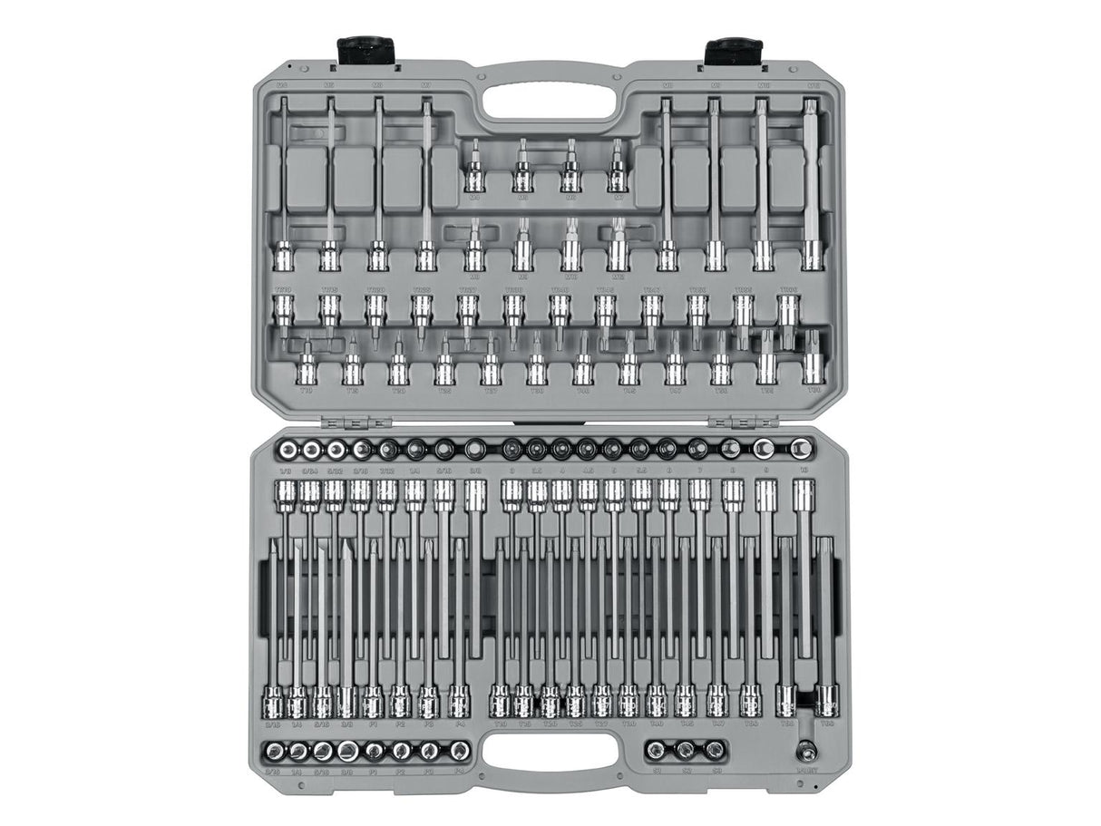 Tekton 110-Piece 3/8 Inch Drive Hex, Torx, TR Torx, Phillips, Slotted, Square, Triple Square Bit Socket Set 3/8IN / 110PC