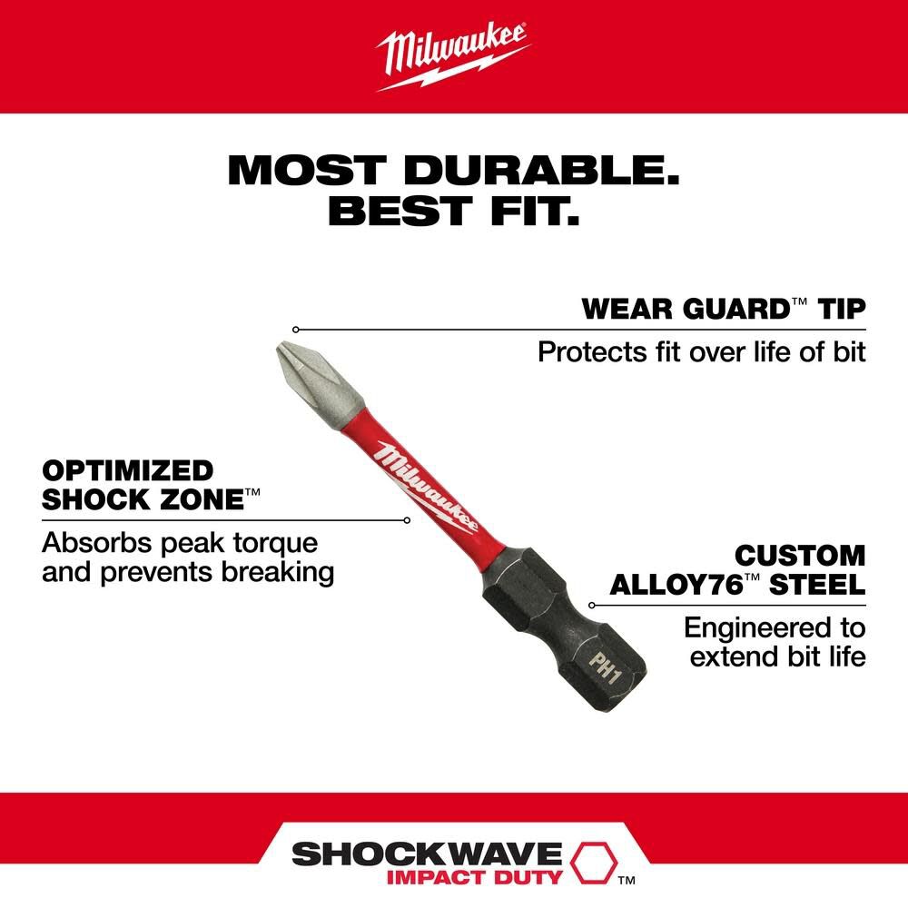 Milwaukee SHOCKWAVE Impact Duty Driver Bit Set - 100 Pieces