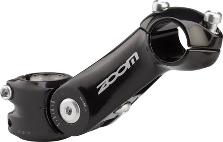 Zoom Tds-c297 Stem - 105mm, 25.4mm Clamp, Adjustable, 1 1/8in, Aluminum, Black Black