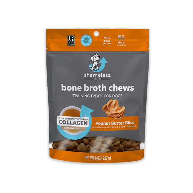 Shameless Pet Peanut Butter Bliss Bone Broth Pet Chews Peanut Butter & Chicken Broth