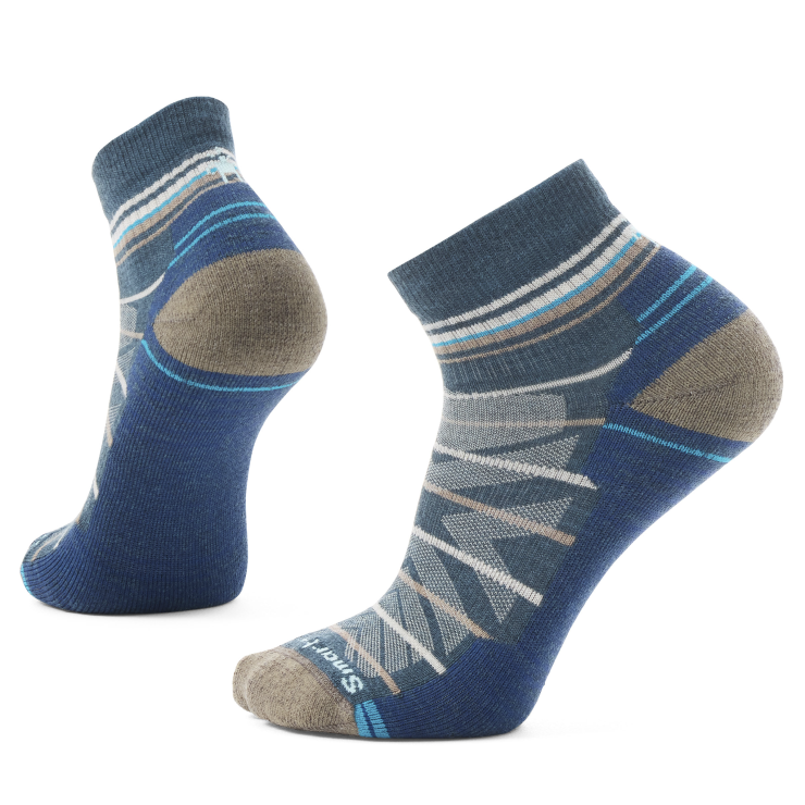 Smartwool Hike Light Cushion Pattern Ankle Sock - Twilight Blue Twilight Blue