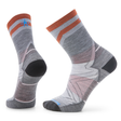 Smartwool Run Zero Cushion Mid Crew Pattern Sock - Medium Gray Gray / Medium