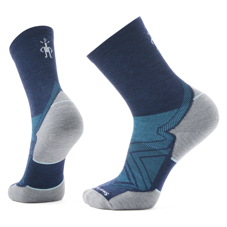 Smartwool Run Targeted Cushion Mid Crew Sock - Deep Navy Deep Navy