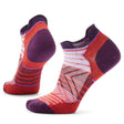 Smartwool Women's Run Zero Cushion Stripe Low Ankle Sock - Tandoori Orange Tandoori Orange