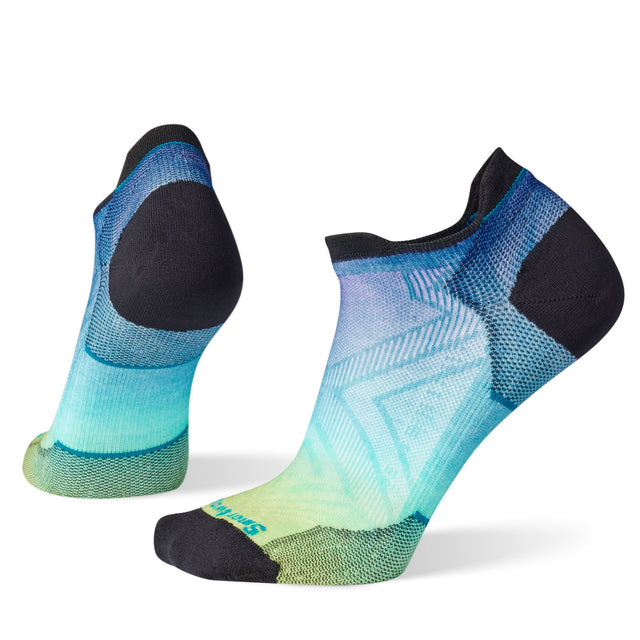 Smartwool Women's Run Zero Cushion Ombre Print Low Ankle Sock - Emerald Green Emerald Green