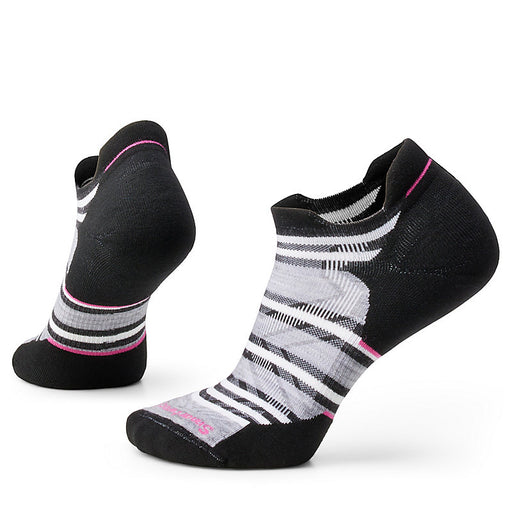 Smartwool Women's Run Targeted Cushion Stripe Low Ankle Sock Black