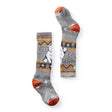 Smartwool Kids' Wintersport Full Cushion Polar Bear Pattern Over The Calf Sock Light Gray