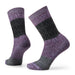 Smartwool Everyday Color Block Cable Zero Cushion Crew Sock Ultra Violet/Purple Iris Marl