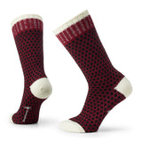 Smartwool Everyday Popcorn Polka Dot Full Cushion Crew Sock Tibetan Red