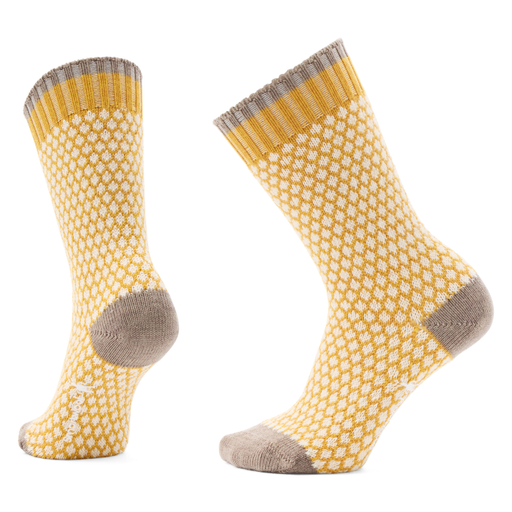 Smartwool Everyday Popcorn Polka Dot Crew Sock - Honey Gold Honey Gold