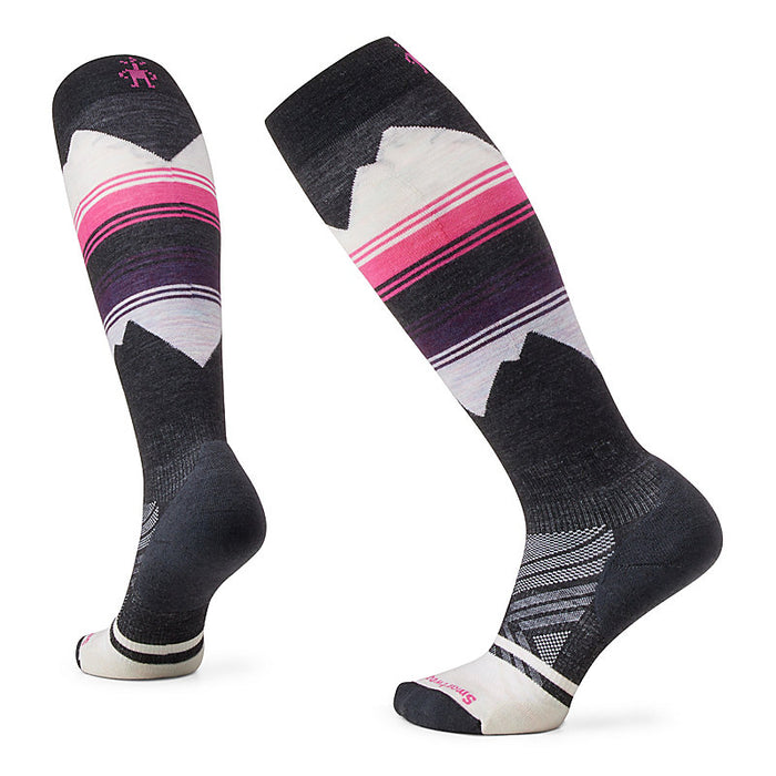 Smartwool Women's Ski Targeted Cushion Pattern Over The Calf Sock Charcoal