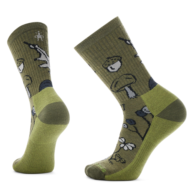 Smartwool Everyday Forest Loot Crew Sock - Black/Winter Moss Black/Winter Moss