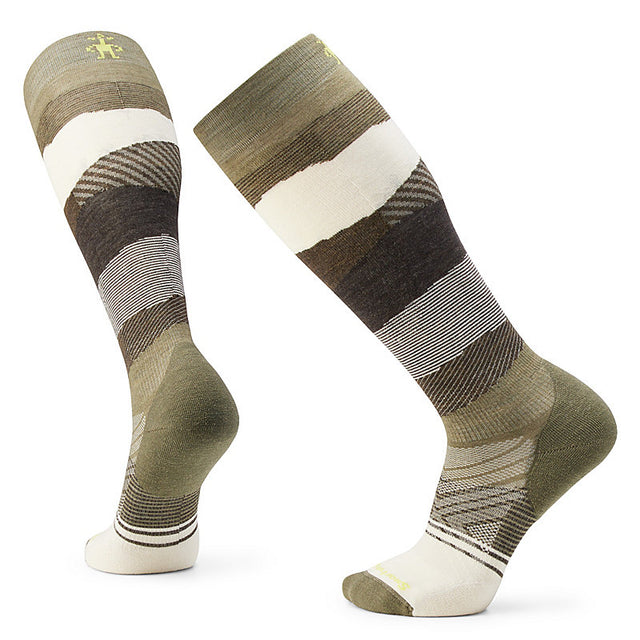 Smartwool Ski Targeted Cushion Pattern Over The Calf Sock Winter Moss/Natural