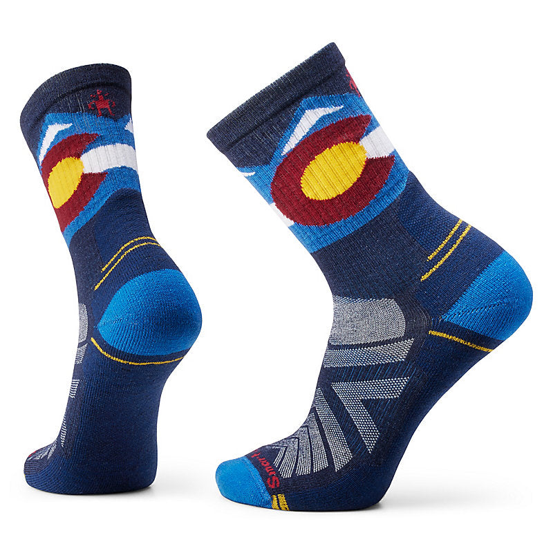 Smartwool Hike Light Cushion Colorado Crew Sock Laguna Blue