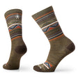 Smartwool Everyday Zig Zag Valley Zero Cushion Crew Sock Military Olive