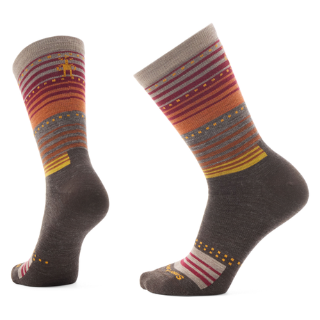 Smartwool Everyday Stitch Stripe Crew Sock - Chestnut Chestnut