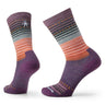 Smartwool Everyday Stitch Stripe Zero Cushion Crew Sock Purple Iris