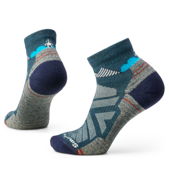 Smartwool Women's Hike Light Cushion Clear Canyon Pattern Ankle Sock - Twilight Blue Twilight Blue