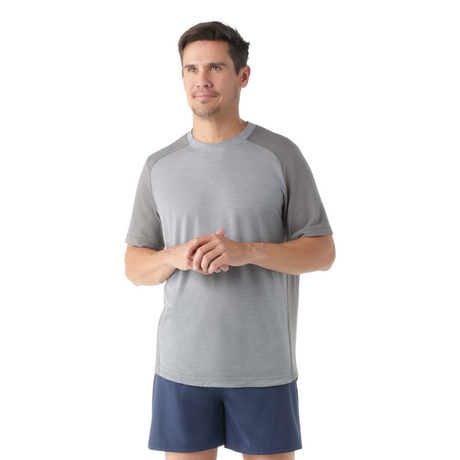 Smartwool Men's Active Mesh Short-Sleeve Tee - Light Gray Heather Light Gray Heather