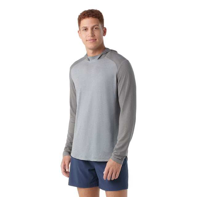 Smartwool Mens Active Mesh Hoodie - Light Gray Heather Light Gray Heather