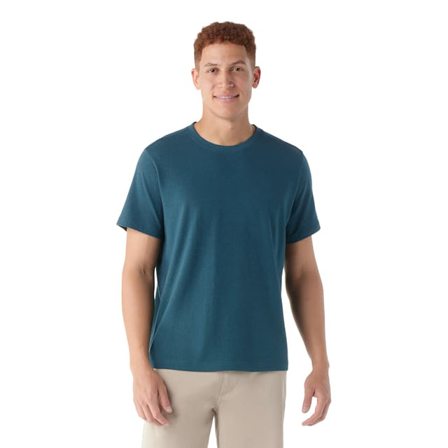 Smartwool Mens Perfect Crew Short Sleeve Tee - Twilight Blue Twilight Blue