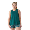 Smartwool Women's Active Mesh High Neck Tank - Dark Emerald Heather Dark Emerald Heather