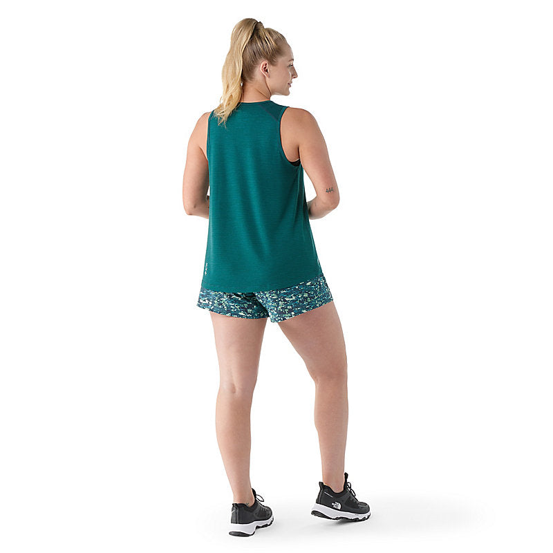 Smartwool Women's Active Mesh High Neck Tank - Dark Emerald Heather Dark Emerald Heather