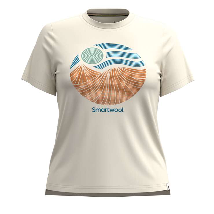 Smartwool Womens Horizon View Short Sleeve Graphic Tee - Almond Almond