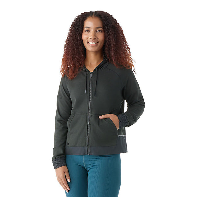 Smartwool Women's Active Uptempo Full Zip Hoodie - Black Black