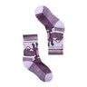 Smartwool Kids' Hike Light Cushion Hiking Bear Crew Sock - Purple Iris Purple Iris