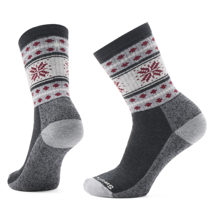 Smartwool Everyday Cozy Snowflake Dream Crew Sock - Charcoal Charcoal