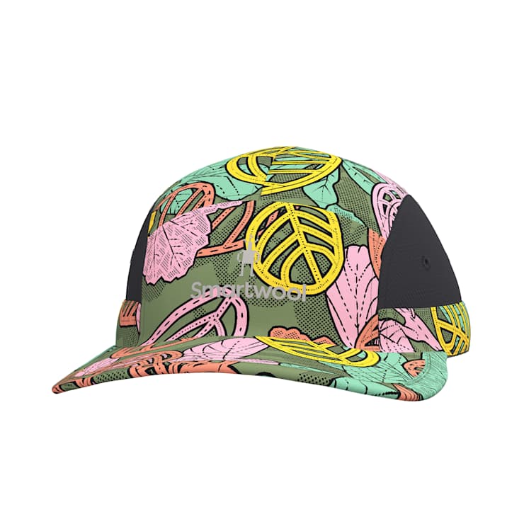 Smartwool Hike 5 Panel Hat - Fern Green Aloha Forest Fern Green Aloha Forest