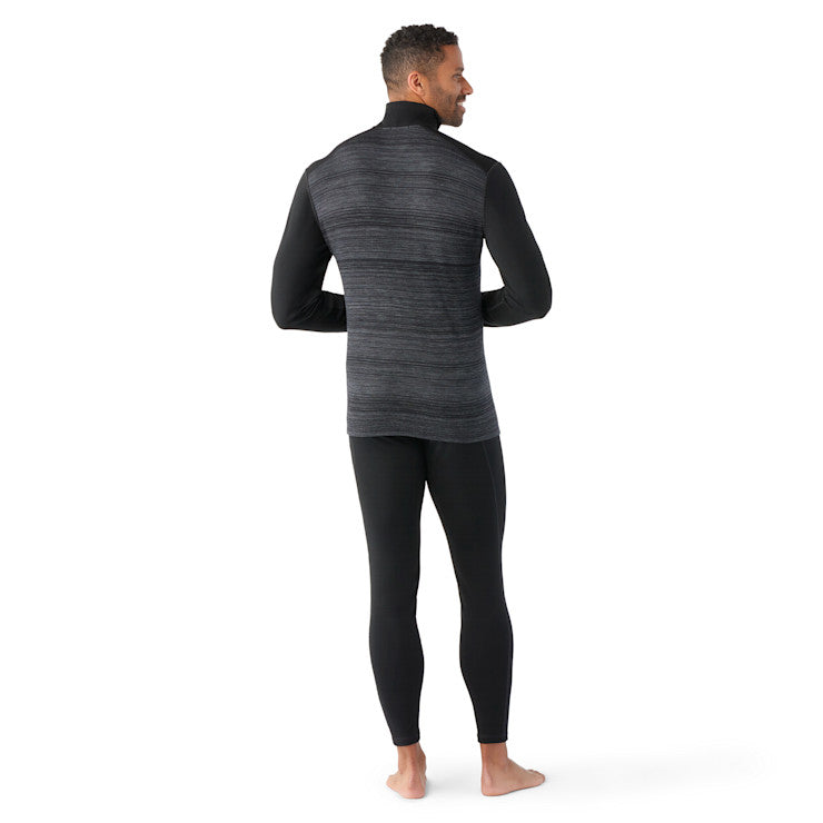 Smartwool Men's Classic Thermal Merino Base Layer Quarter-Zip - Black Color Shift Black Color Shift