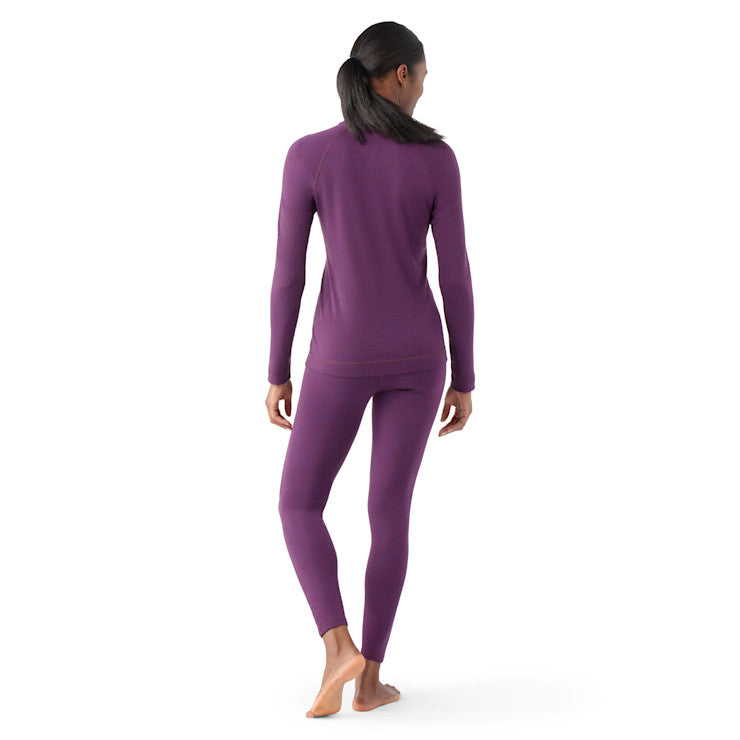 Smartwool Women's Classic Thermal Merino Base Layer Quarter-Zip - Purple Iris Heather Purple Iris Heather