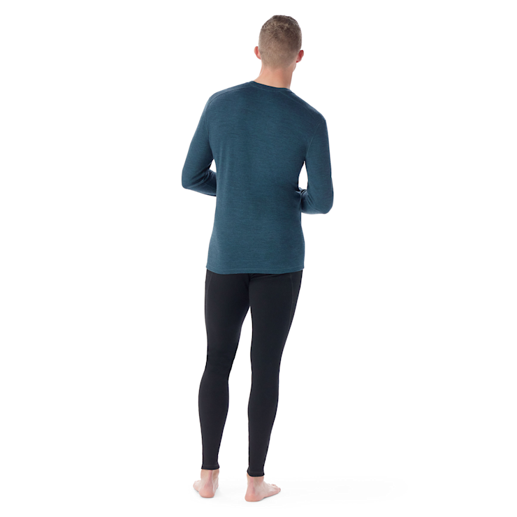 Smartwool Men's Classic Thermal Merino Base Layer Crew - Twilight Blue Heather Twilight Blue Heather