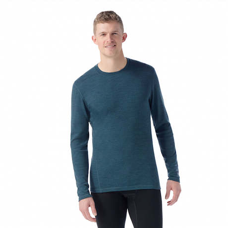 Smartwool Men's Classic Thermal Merino Base Layer Crew - Twilight Blue Heather Twilight Blue Heather