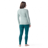 Smartwool Women's Classic Thermal Merino Base Layer Crew - Arctic Green Digi Snow Arctic Green Digi Snow