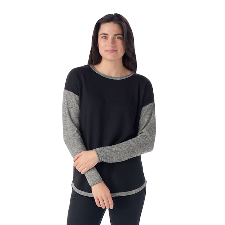 Smartwool Womens Shadow Pine Colorblock Sweater Black